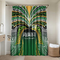 Cook Islands Rugby League Bathroom Set Avaiki Tatau Tribal Motifs Black Color - Polynesian Pride