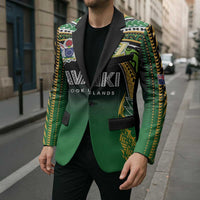 Custom Cook Islands Rugby League Blazer Avaiki Tatau Tribal Motifs Black Color - Polynesian Pride