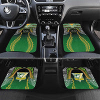 Custom Cook Islands Rugby League Car Mats Avaiki Tatau Tribal Motifs Black Color - Polynesian Pride