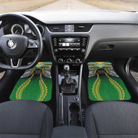 Custom Cook Islands Rugby League Car Mats Avaiki Tatau Tribal Motifs Black Color - Polynesian Pride