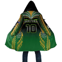 Custom Cook Islands Rugby League Cloak Avaiki Tatau Tribal Motifs Black Color - Polynesian Pride