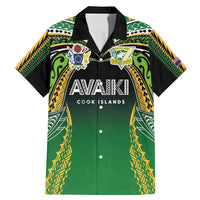 Custom Cook Islands Rugby League Family Matching Mermaid Dress and Hawaiian Shirt Avaiki Tatau Tribal Motifs Black Color - Polynesian Pride