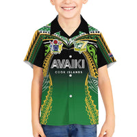 Custom Cook Islands Rugby League Hawaiian Shirt Avaiki Tatau Tribal Motifs Black Color - Polynesian Pride