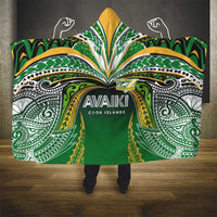 Cook Islands Rugby League Hooded Blanket Avaiki Tatau Tribal Motifs Black Color - Polynesian Pride