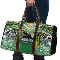 Cook Islands Rugby League Travel Bag Avaiki Tatau Tribal Motifs Black Color - Polynesian Pride
