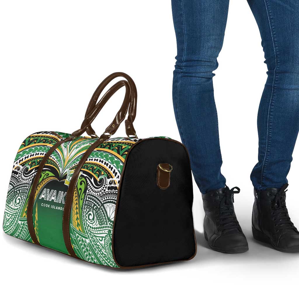 Cook Islands Rugby League Travel Bag Avaiki Tatau Tribal Motifs Black Color - Polynesian Pride