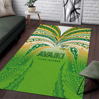 Cook Islands Rugby League Area Rug Avaiki Tatau Tribal Motifs White Color - Polynesian Pride