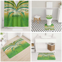 Cook Islands Rugby League Bathroom Set Avaiki Tatau Tribal Motifs White Color - Polynesian Pride