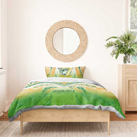 Cook Islands Rugby League Bedding Set Avaiki Tatau Tribal Motifs White Color - Polynesian Pride