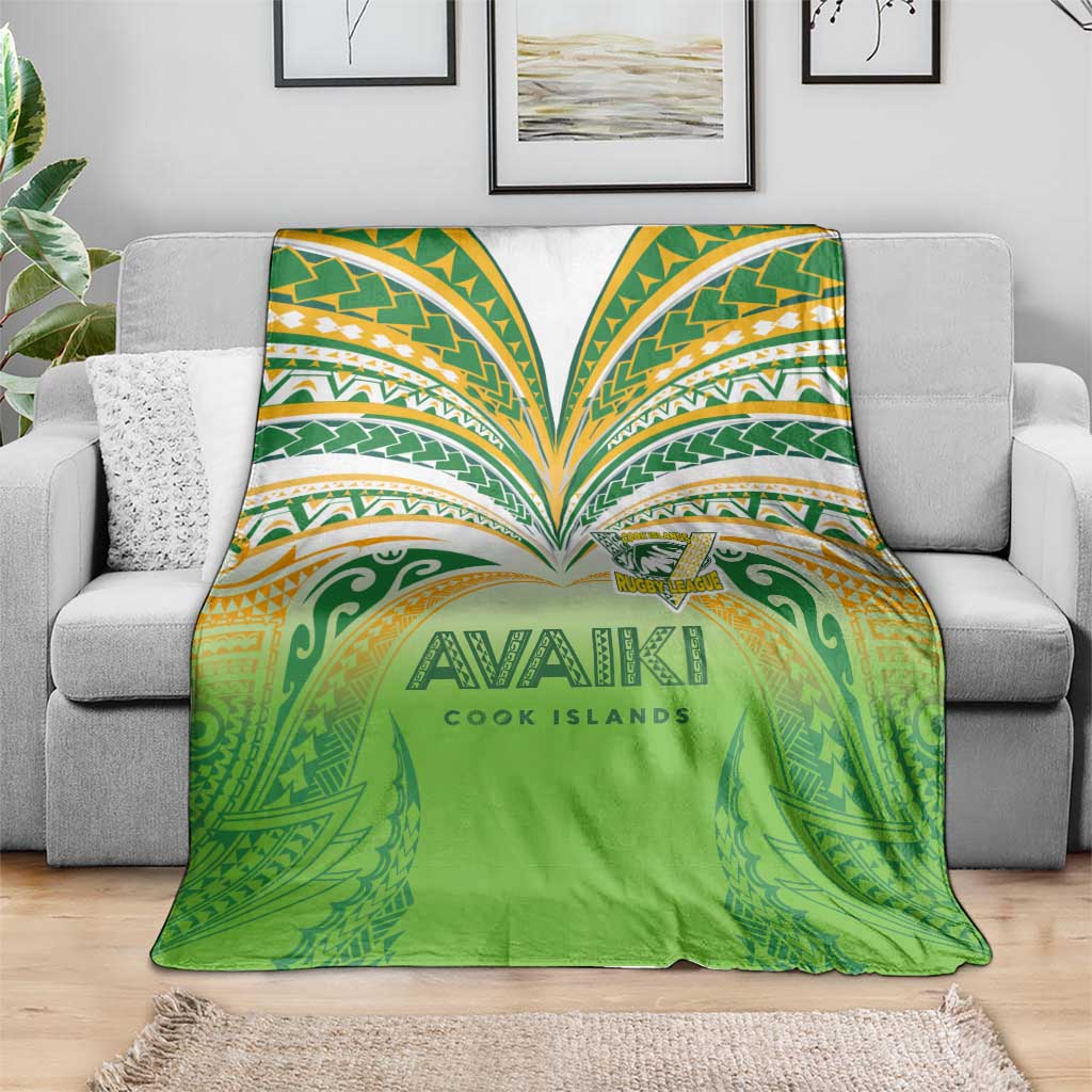 Cook Islands Rugby League Blanket Avaiki Tatau Tribal Motifs White Color - Polynesian Pride