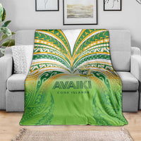 Cook Islands Rugby League Blanket Avaiki Tatau Tribal Motifs White Color - Polynesian Pride