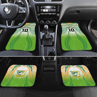 Custom Cook Islands Rugby League Car Mats Avaiki Tatau Tribal Motifs White Color - Polynesian Pride