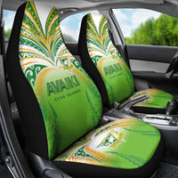 Cook Islands Rugby League Car Seat Cover Avaiki Tatau Tribal Motifs White Color - Polynesian Pride