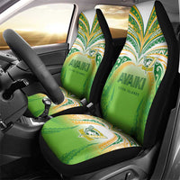 Cook Islands Rugby League Car Seat Cover Avaiki Tatau Tribal Motifs White Color - Polynesian Pride