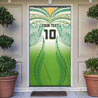 Custom Cook Islands Rugby League Door Cover Avaiki Tatau Tribal Motifs White Color - Polynesian Pride