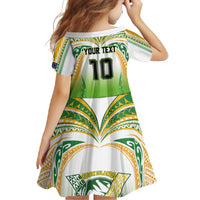 Custom Cook Islands Rugby League Family Matching Mermaid Dress and Hawaiian Shirt Avaiki Tatau Tribal Motifs White Color - Polynesian Pride