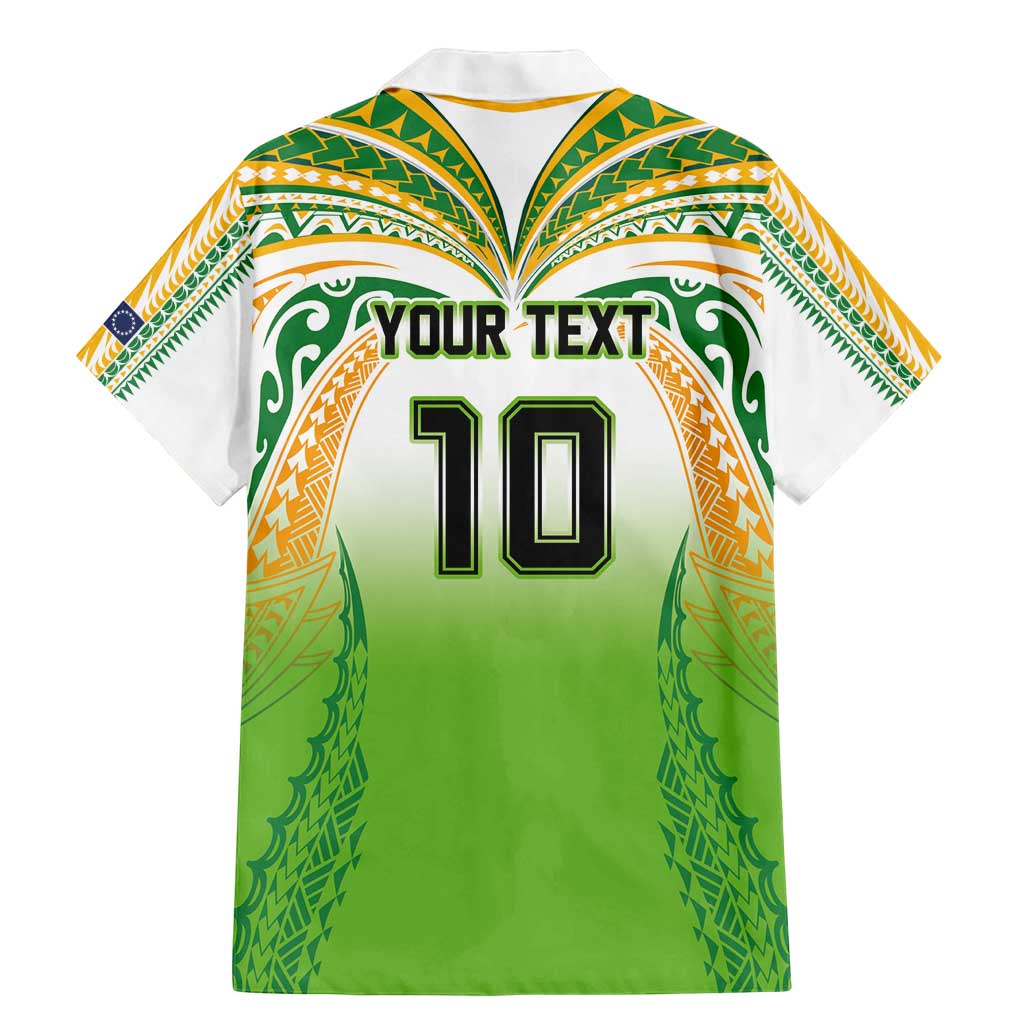 Custom Cook Islands Rugby League Family Matching Mermaid Dress and Hawaiian Shirt Avaiki Tatau Tribal Motifs White Color - Polynesian Pride