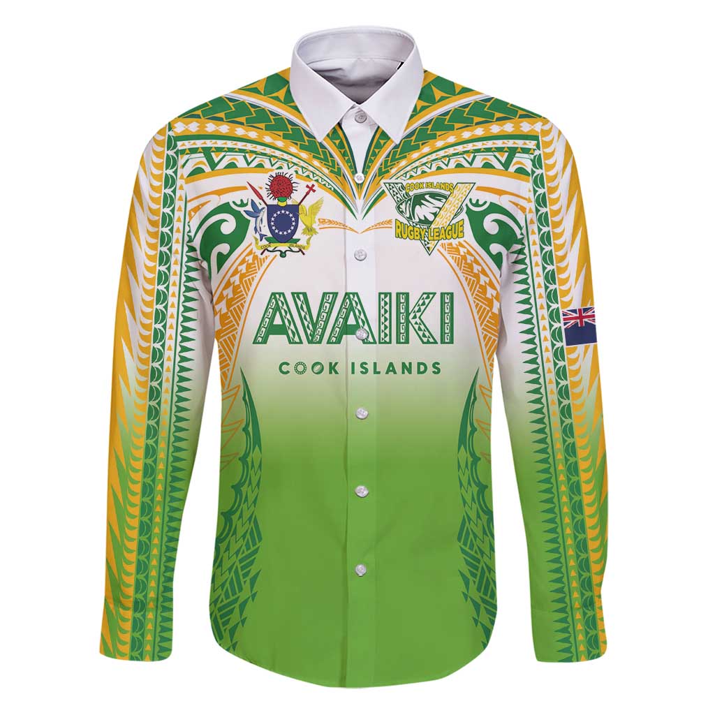 Custom Cook Islands Rugby League Family Matching Puletasi and Hawaiian Shirt Avaiki Tatau Tribal Motifs White Color - Polynesian Pride
