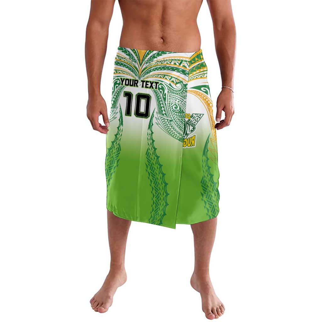 Custom Cook Islands Rugby League Lavalava Avaiki Tatau Tribal Motifs White Color - Polynesian Pride