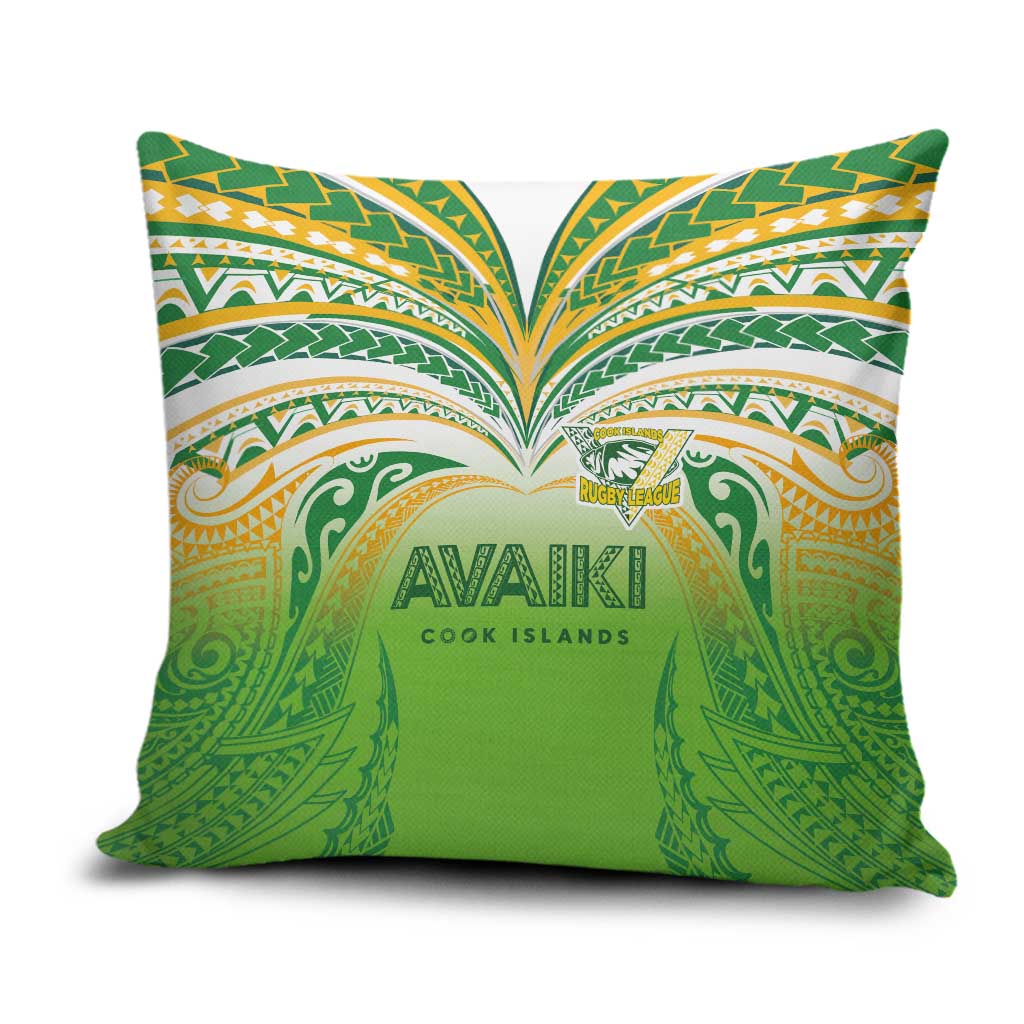 Cook Islands Rugby League Pillow Cover Avaiki Tatau Tribal Motifs White Color - Polynesian Pride