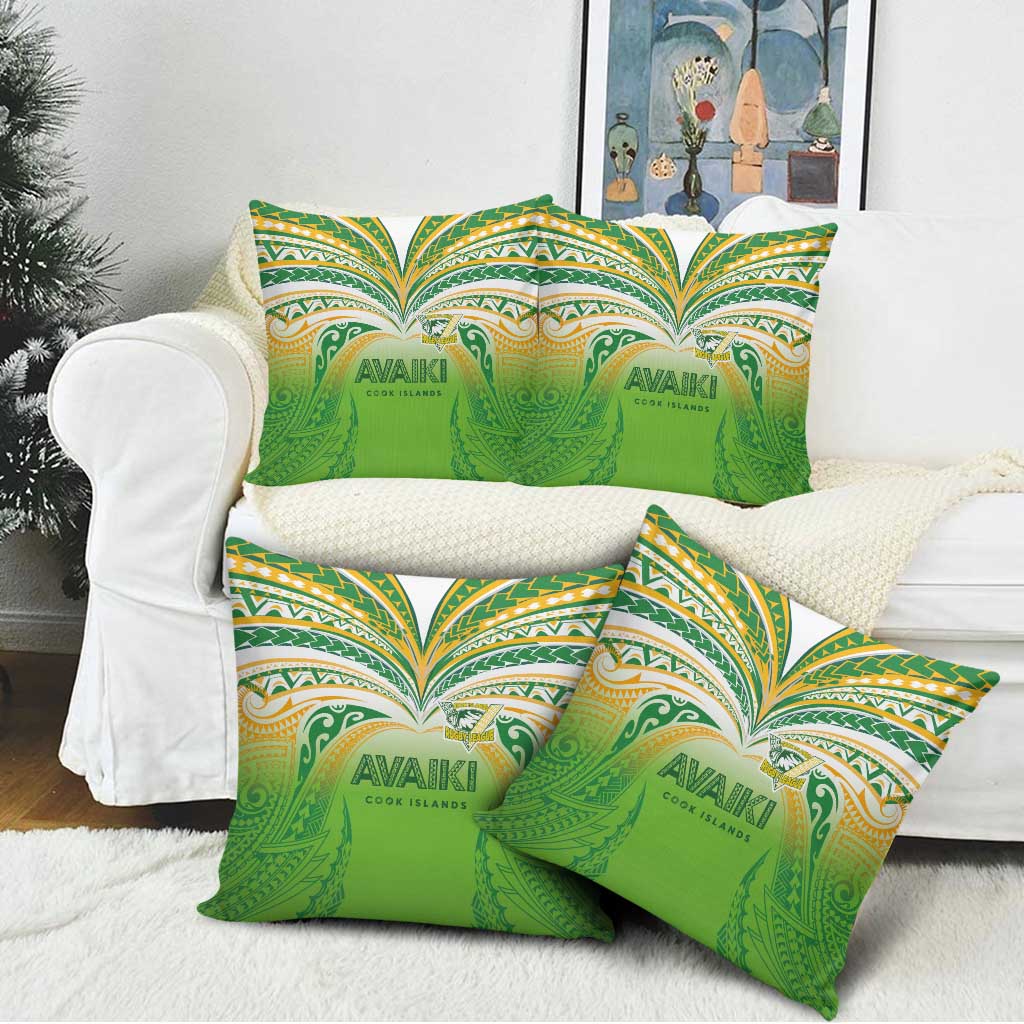 Cook Islands Rugby League Pillow Cover Avaiki Tatau Tribal Motifs White Color - Polynesian Pride