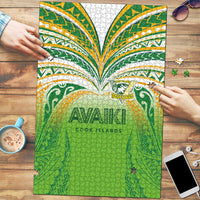 Cook Islands Rugby League Puzzle Avaiki Tatau Tribal Motifs White Color - Polynesian Pride