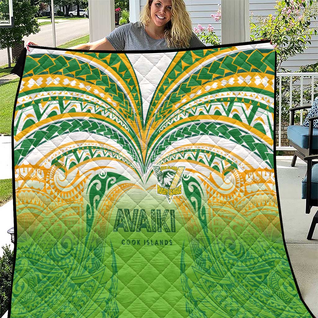 Cook Islands Rugby League Quilt Avaiki Tatau Tribal Motifs White Color - Polynesian Pride