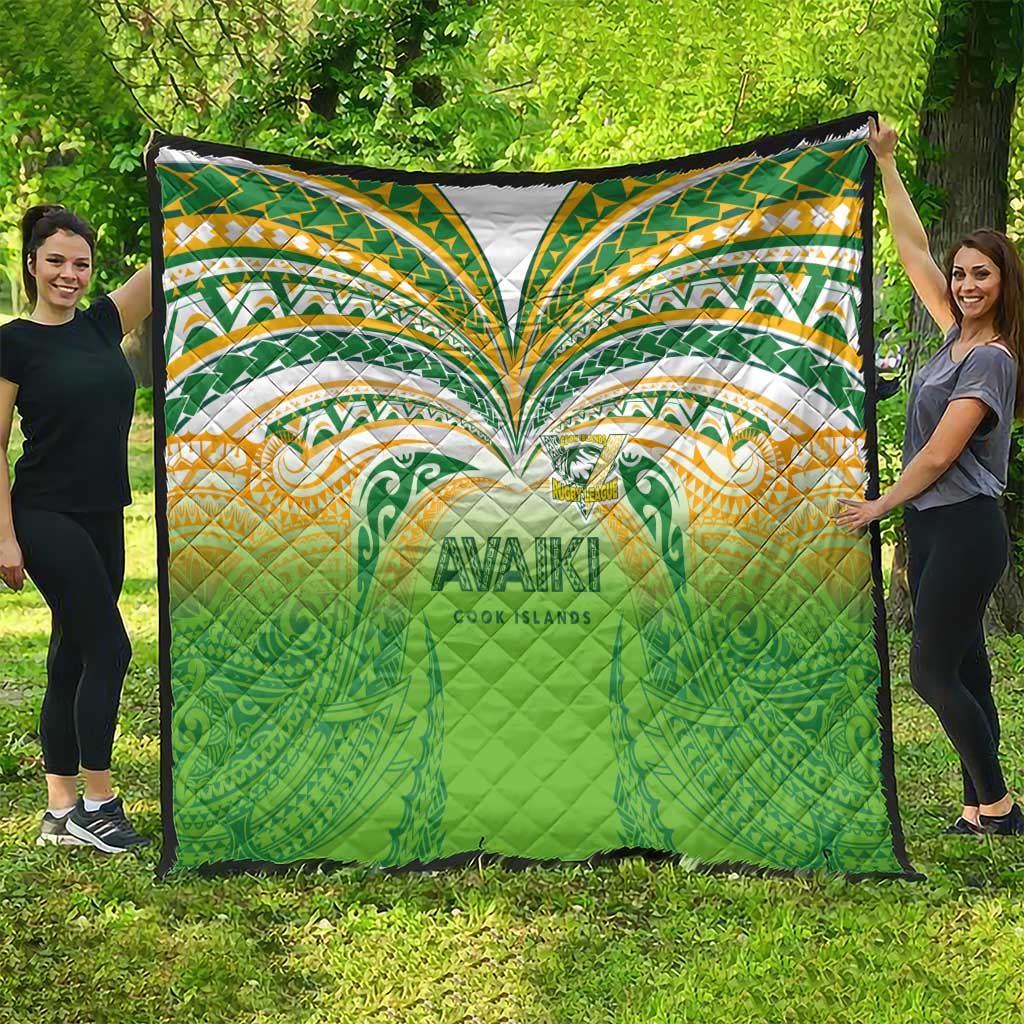 Cook Islands Rugby League Quilt Avaiki Tatau Tribal Motifs White Color - Polynesian Pride