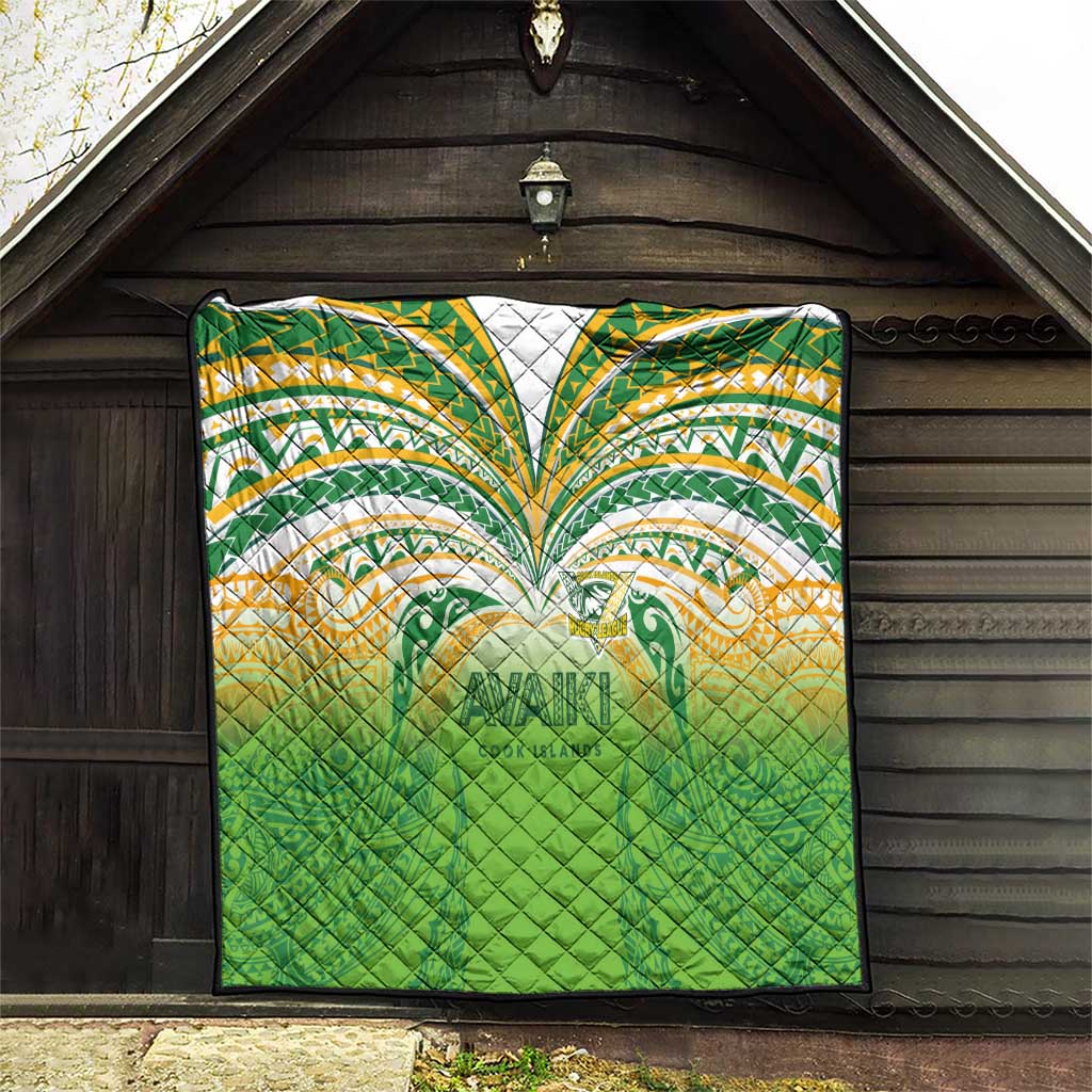 Cook Islands Rugby League Quilt Avaiki Tatau Tribal Motifs White Color - Polynesian Pride
