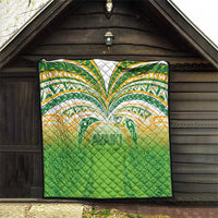 Cook Islands Rugby League Quilt Avaiki Tatau Tribal Motifs White Color - Polynesian Pride