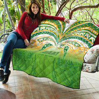 Cook Islands Rugby League Quilt Avaiki Tatau Tribal Motifs White Color - Polynesian Pride