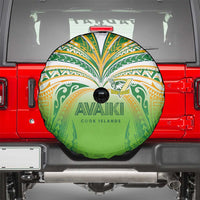 Cook Islands Rugby League Spare Tire Cover Avaiki Tatau Tribal Motifs White Color - Polynesian Pride