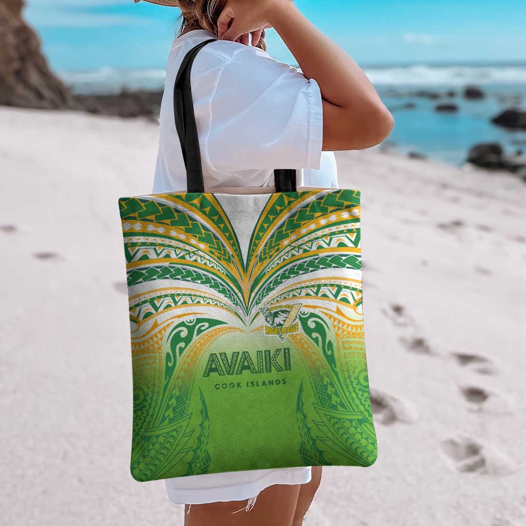 Cook Islands Rugby League Tote Bag Avaiki Tatau Tribal Motifs White Color - Polynesian Pride