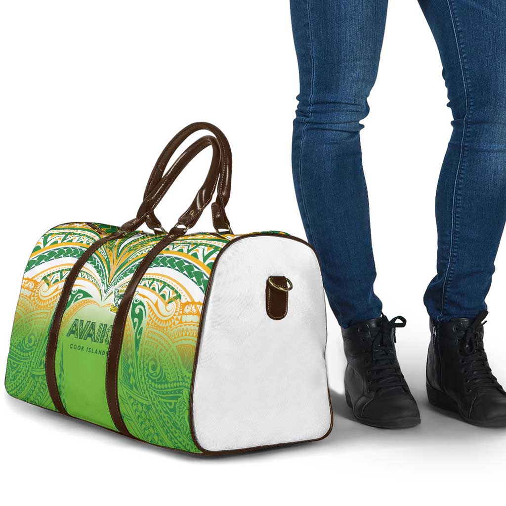Cook Islands Rugby League Travel Bag Avaiki Tatau Tribal Motifs White Color - Polynesian Pride