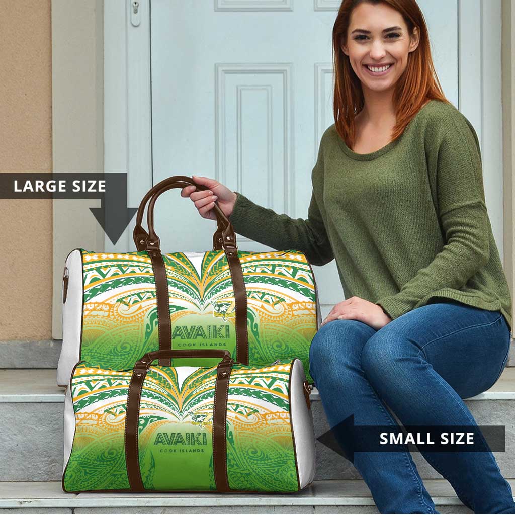 Cook Islands Rugby League Travel Bag Avaiki Tatau Tribal Motifs White Color - Polynesian Pride