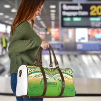 Cook Islands Rugby League Travel Bag Avaiki Tatau Tribal Motifs White Color - Polynesian Pride