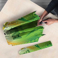 Cook Islands Rugby League Umbrella Avaiki Tatau Tribal Motifs White Color - Polynesian Pride