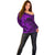 Polynesian Dolphin Valentine Day Off Shoulder Sweater Hibiscus and Tribal Tattoo Purple Style LT03 - Polynesian Pride