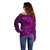 Polynesian Dolphin Valentine Day Off Shoulder Sweater Hibiscus and Tribal Tattoo Pink Style LT03 - Polynesian Pride