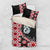 Red Taniko Motif Aotearoa Manaia and Silver Fern Bedding Set