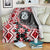 Red Taniko Motif Aotearoa Manaia and Silver Fern Blanket