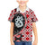 Red Taniko Motif Aotearoa Manaia and Silver Fern Family Matching Mermaid Dress and Hawaiian Shirt