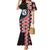 Red Taniko Motif Aotearoa Manaia and Silver Fern Mermaid Dress