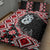 Red Taniko Motif Aotearoa Manaia and Silver Fern Quilt Bed Set