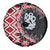 Red Taniko Motif Aotearoa Manaia and Silver Fern Spare Tire Cover