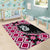 Pink Taniko Motif Aotearoa Manaia and Silver Fern Area Rug