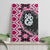 Pink Taniko Motif Aotearoa Manaia and Silver Fern Canvas Wall Art
