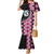 Pink Taniko Motif Aotearoa Manaia and Silver Fern Mermaid Dress