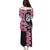 Pink Taniko Motif Aotearoa Manaia and Silver Fern Puletasi