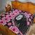 Pink Taniko Motif Aotearoa Manaia and Silver Fern Quilt